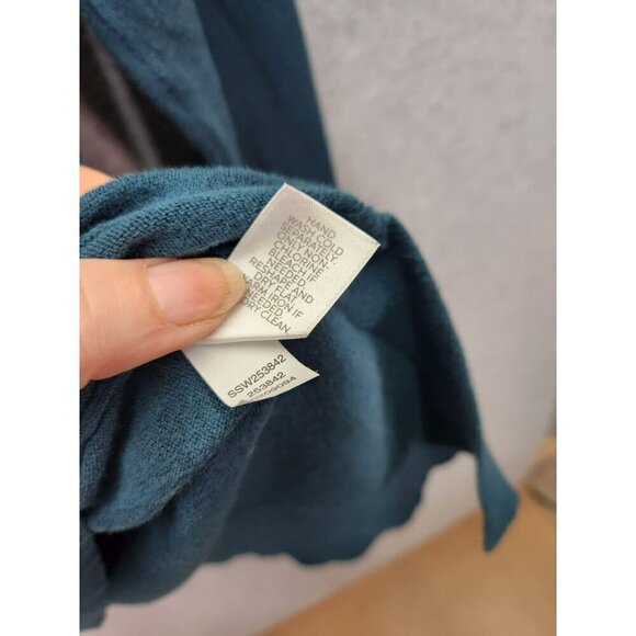 J. Jill Teal Long Sleeve Sweater Petite Cotton Blend Womens Professional Knitwea - Picture 4 of 5